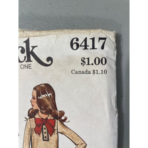 Butterick 6417 Sewing Pattern Size 10 Maternity Dress Top and Pants Vintage CUT - Picture 3 of 6